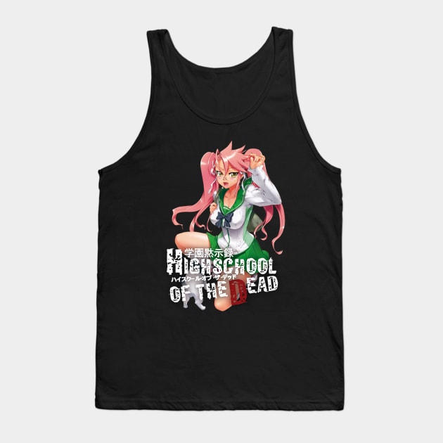 High School of the Dead (HOTD) - Saya Tank Top by shukomei